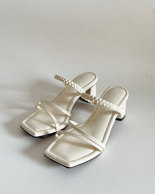 ROSELLE BLOCK HEELS (BROKEN WHITE)