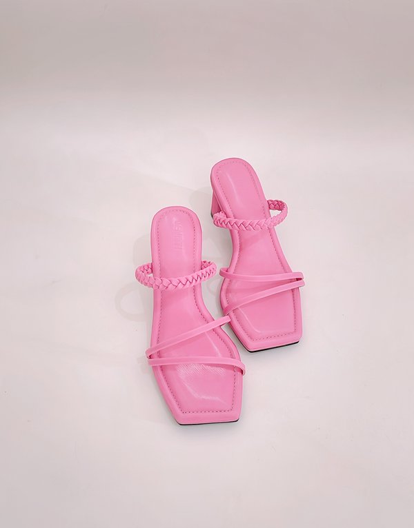 ROSELLE BLOCK HEELS (BABY PINK) 