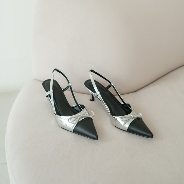 NIKI SLINGBACK HEELS (SILVER)