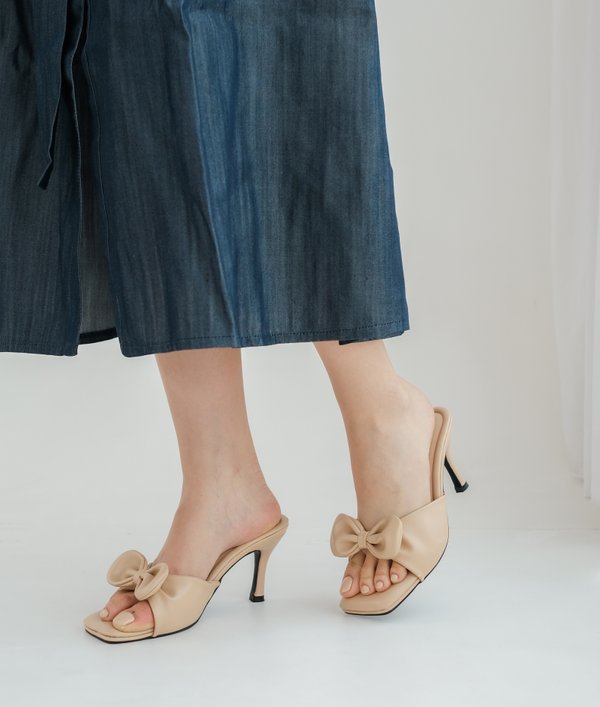 CALISTA KNOT HEELS (NUDE)