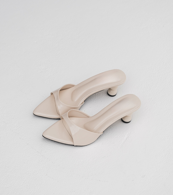 MERLYN PEBBLE HEELS (BEIGE)