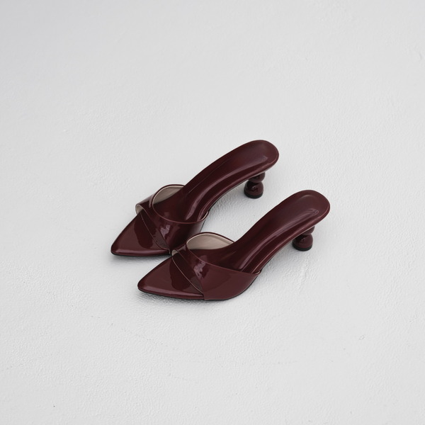 MERLYN PEBBLE HEELS (MAROON)