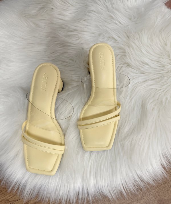 LISA BLOCK HEELS (YELLOW)
