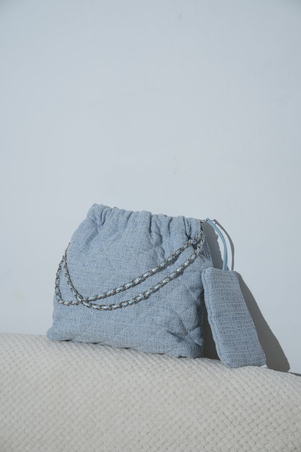 NICOLETTE TWEED BAG (BABY BLUE)