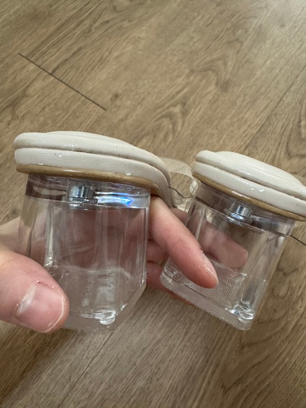 [DEFECT SALE] CALLA TRANSPARENT STRAP HEELS (CREAM)- S39
