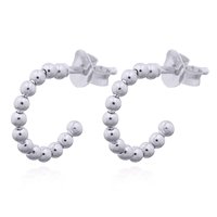 BEADED CURVE STUD EARRINGS- 18581 / 90846S