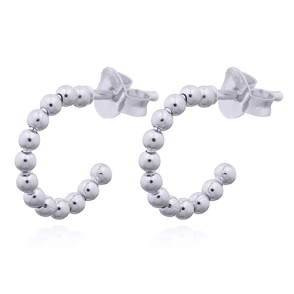 BEADED CURVE STUD EARRINGS- 18581 / 90846S
