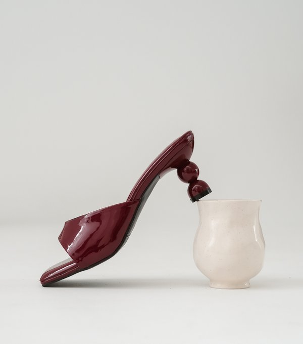 TRICIA PEBBLE HEELS (RUBY)