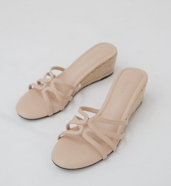 ZIG ZAG ESPADRILLE WEDGE (NUDE)