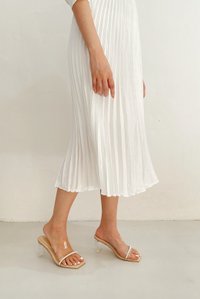 PEARL TRANSPARENT STRAP HEELS (NUDE)